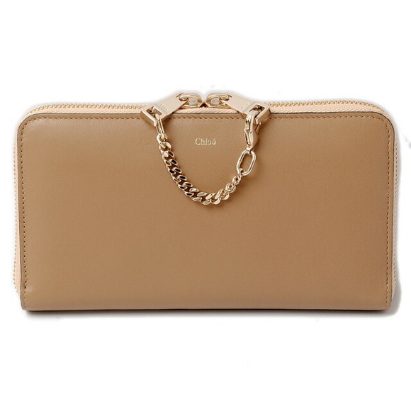 Chloe Baylee Long Wallet Zipper Type Light Brown Gold - Picture 1 of 6